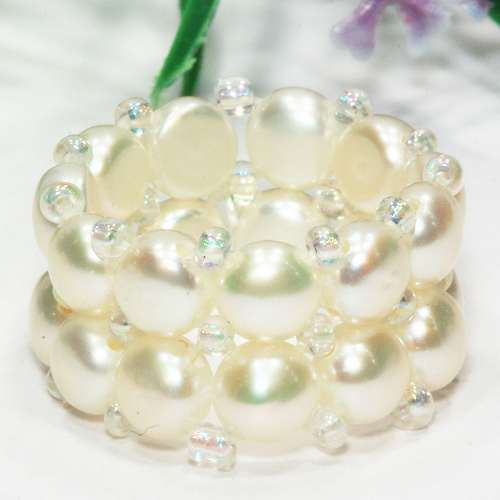 Ring aus Süßwasserperlen, Perlenring, Perlen, 4151 - zum Schließen ins Bild klicken